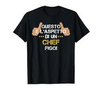 Questo é l'aspetto di Un Chef Figo! Maglietta, Uomo, Nero, XL