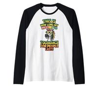 Questo è Quanto Dura la mia tolleranza per Le Persone Meme Rasta Maglia con Maniche Raglan