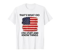 Questo è Quello Che Faccio aggiustare roba e Sapere Cose USA Flag Mechanic Maglietta