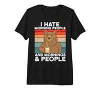 Questo è Quello Che Faccio Bevo caffè Odio la Gente del Mattino Maglietta Premium