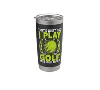 Questo è quello che faccio, gioco a golf e so cose Bicchiere termico in acciaio inox doppia parete