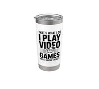 Questo è quello che faccio, gioco ai videogiochi e so cose Bicchiere termico in acciaio inox doppia parete