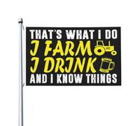 Questo è quello che faccio I Farm I Drink I Hate People Farmer Bandiera da giardino per tutte le stagioni Banner da cortile per giardino Decorazioni per esterni Bandiere stampate fronte-retro
