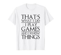 Questo è Quello Che Faccio io Gioco e so Cose Divertente Gamer Maglietta