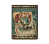 Questo è quello che faccio io leggo libri e so cose coniglio metallo targa in metallo decorazione da parete targa in alluminio cucina arredamento bagno poster retrò targa per caffetteria negozio uomo