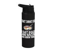 Questo è quello che faccio io mangio Uova e pancetta, pancetta e uova Stainless Steel Insulated Water Bottle