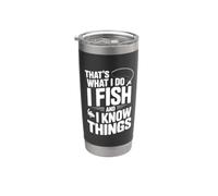 Questo è quello che faccio io pesce e so cose Pesca Umorismo Bicchiere termico in acciaio inox doppia parete