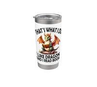 Questo è quello che faccio mi piace Dragons e leggo Libri, Drago Bicchiere termico in acciaio inox doppia parete