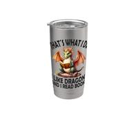 Questo è quello che faccio mi piace Dragons e leggo Libri, Drago Bicchiere termico in acciaio inox doppia parete