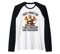 Questo è Quello Che Faccio Mi Piace Dragons e leggo Libri, Drago Maglia con Maniche Raglan