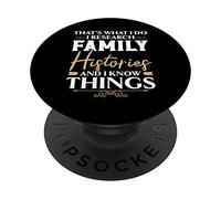 Questo è quello che faccio ricerca storie familiari e so cose PopSockets PopGrip Adesivo