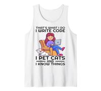 Questo è Quello Che Faccio Scrivo codice Accarezzare Gatti e so Cose Canotta