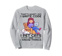 Questo è Quello Che Faccio Scrivo codice Accarezzare Gatti e so Cose Felpa