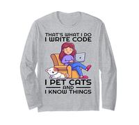 Questo è quello che faccio Scrivo codice Accarezzare gatti e so cose Maglia a Manica