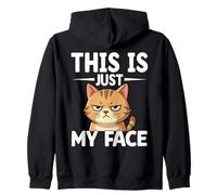 Questo è Solo Il Mio Viso Amante dei Gatti Umorismo Felpa con Cappuccio