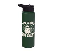 Questo è un foglio Boo Sheet Skeleton Ghost Witch Horror Halloween Stainless Steel Insulated Water Bottle