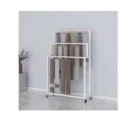 Questo espositore Mobile per Campioni di Tende con Ruote è Ideale per Negozi al Dettaglio e Boutique: Un Supporto per vetrine in Tessuto dal Design Portatile per Una Facile Esposizione e Org
