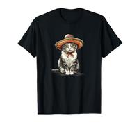 Questo gatto porta la festa con un outfit Sombrero Maglietta