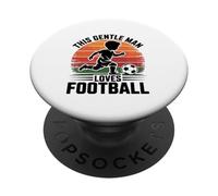 Questo Gentiluomo Ama Il Calcio E Gli Sport, Ama Il Caffè PopSockets PopGrip Adesivo