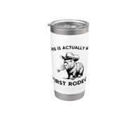Questo in realtà è il mio primo rodeo Divertente umorismo cowboy capibara Bicchiere termico in acciaio inox doppia parete