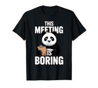 Questo Incontro è Noioso Divertente Panda Umorismo Ufficio Maglietta