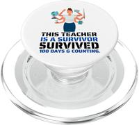 Questo insegnante è un sopravvissuto; Sopravvissuto 100 Giorno & Contando A+ PopSockets PopGrip per MagSafe