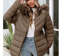 Questo inverno, indossa il nostro piumino con cappuccio da donna taglie forti, caldo e confortevole - perfetto per le avventure all'aperto, e ha tasche! 1XL,2XL,3XL,4XL,5XLColore unicoTessuto intrecci