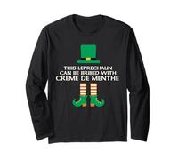 Questo leprechaun può essere corrotto con Creme De Menthe Paddy Day Maglia a Manica