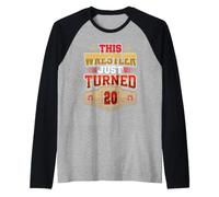 Questo Lottatore ha Appena compiuto 20-20 ° Compleanno della Festa di Compleanno Maglia con Maniche Raglan