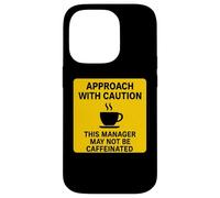 Questo manager potrebbe non essere un amante del caffè con caffeina Attenzione Custodia per iPhone 14 Pro