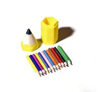 Questo mini set di matite colorate da 13 pezzi è perfetto per case delle bambole e scene in miniatura fai da te. Le matite colorate ultra realistiche sono dotate di una mini scatola (giallo)