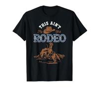 Questo Non è Il Mio Primo Cavallo da Equitazione Western da Rodeo Maglietta con Stampa Grafica Economica, Uomo, Nero, L