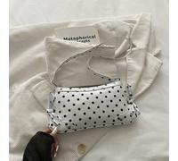 Questo nuovo design di borsa a spalla è semplice e alla moda, con una stampa a pois come decorazione con un netto contrasto di colore. Ha un design pieghevole, che permette di utilizzarla come pochett