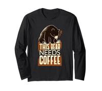 Questo Orso ha Bisogno di caffè - caffè Divertente Maglia a Manica
