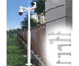 Questo palo per Telecamera di Sicurezza da Esterno, Lungo 6 Metri e Dotato di 5 Bracci di Montaggio, è Un palo di sorveglianza Resistente alle intemperie, Adatto per Una Visione panoramica a