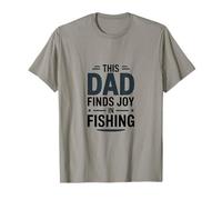 Questo papà Trova Gioia nel Pescare Padre Pescatore Maglietta