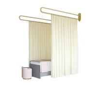 Questo paravento per Ambienti - sospeso da 2,2 m, con Sistema di binari a Barra di Supporto a Forma di U e Tenda divisoria traslucida per la Privacy, Ideale per saloni di Bellezza e cliniche