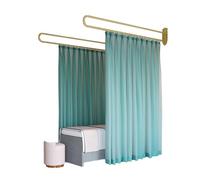 Questo paravento per Ambienti - sospeso da 2,2 m, con Sistema di binari a Barra di Supporto a Forma di U e Tenda divisoria traslucida per la Privacy, Ideale per saloni di Bellezza e cliniche