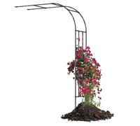 Questo pergolato da Giardino in Metallo Nero, semiarco Laterale, Ideale per Esterni, Matrimoni, Piante rampicanti, Prato, Cortile e Patio - 120x240cm 220x240cm (220x240x40CM/7.2x7.9x1.3ft)