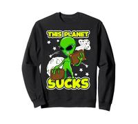 Questo pianeta succhia Alien con Valigie Design divertente Felpa