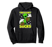 Questo pianeta succhia Alien con Valigie Design divertente Felpa con Cappuccio