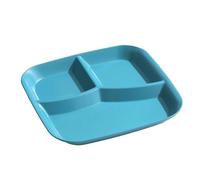 Questo piatto rettangolare a tre scomparti è lavabile in lavastoviglie e adatto for servire colazione, snack, verdure altri pasti(Dark Green)