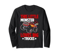 Questo piccolo mostro ama Big Trucks Monster Truck Maglia a Manica