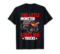 Questo piccolo mostro ama Big Trucks Monster Truck Maglietta
