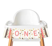 Questo pollo è un seggiolone banner pollo 1 ° compleanno decorazioni floreali pollo ONE tassel banner per fattoria barnyard piccolo pollo primo compleanno forniture per feste