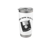 Questo quanti anni ho Diskette Retrospecter Module Bicchiere termico in acciaio inox doppia parete