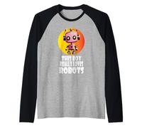 Questo Ragazzo AMA Davvero i Robot, Robotics for Kids Robot Maglia con Maniche Raglan