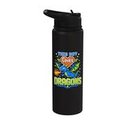Questo ragazzo ama i bambini dei draghi Stainless Steel Insulated Water Bottle