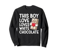 Questo Ragazzo AMA Il Cioccolato Bianco Felpa