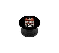 Questo ragazzo corre su musica country e gatti PopSockets PopGrip Adesivo